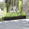 Garden Planter 200x31x31 cm Solid Pinewood – Black, 1