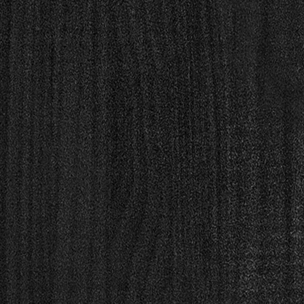 Garden Planter 31x31x70 cm Solid Pinewood – Black, 1
