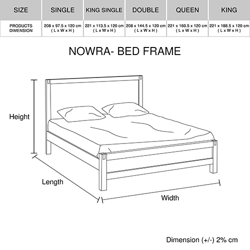 5 Pieces Bedroom Suite in Solid Wood Veneered Acacia Construction Timber Slat Double Size Chocolate Colour Bed, Bedside Table, Tallboy & Dresser