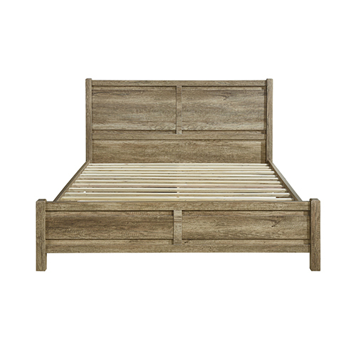 Agawam Bed Frame Natural Wood like MDF in Oak Colour – DOUBLE, Oak