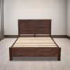 Avon Bed Frame in Solid Wood Veneered Acacia Bedroom Timber Slat – KING, Chocolate