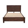 Avon Bed Frame in Solid Wood Veneered Acacia Bedroom Timber Slat – KING, Chocolate