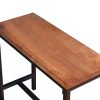 Vintage Industrial Wood Bar Table Kitchen Cafe Office Desk Steel Legs