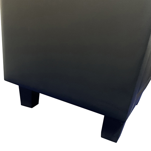Bedside Table 2 drawers PU Leather Side Table Night Stand Storage in Black Colour