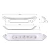 Dual LED Awning Light 12V/24V Amber IP67 Waterproof Caravan Accessories 287mm – White