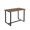 Dining Table Industrial Wooden Metal Kitchen Tables Cafe Restaurant 110cm