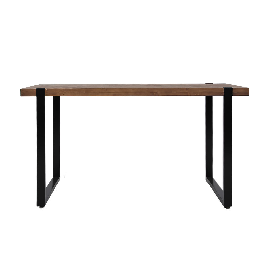 Dining Table Industrial Wooden Metal Kitchen Tables Cafe Restaurant 140cm