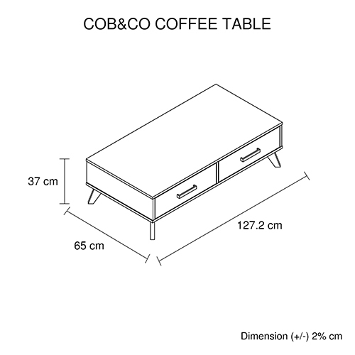 Cob&Co Coffee Table Rustic Colour