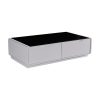 Coffee Table High Gloss Finish MDF Black & White Colour with 2 Drawers Storage