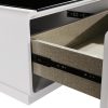 Coffee Table High Gloss Finish MDF Black & White Colour with 2 Drawers Storage