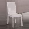 2x Steel Frame Leatherette Medium High Backrest Dining Chairs with Wooden legs – White
