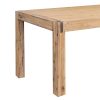 Dining Table Solid Acacia Wooden Base in Oak Colour – 180 x 90 x 76 cm