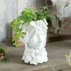 Resin Creative Goddess Head Statue Planter Bonsai Flower Succulent Pot Decor