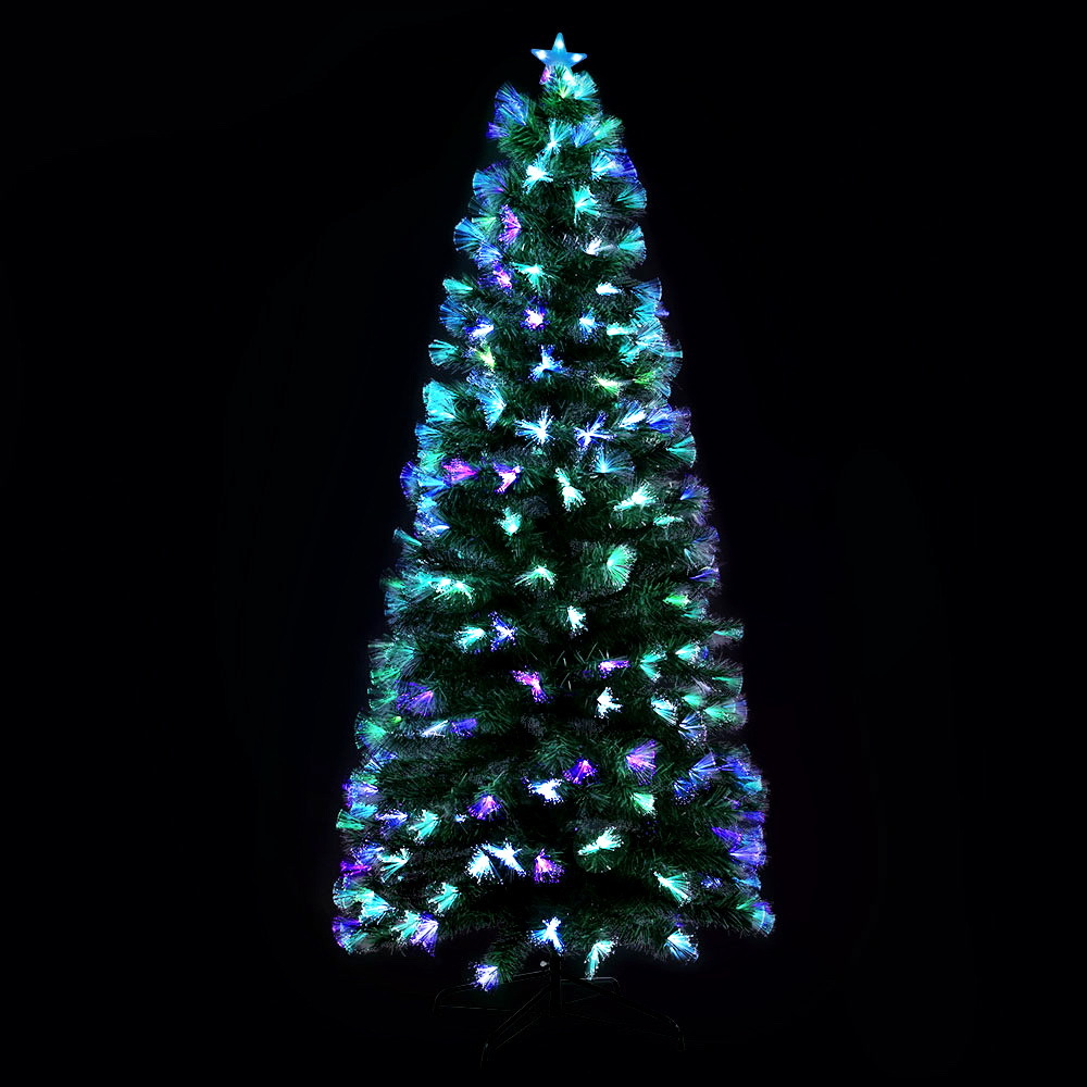 Jingle Jollys Christmas Tree LED Xmas Multi Colour Lights Optic Fibre