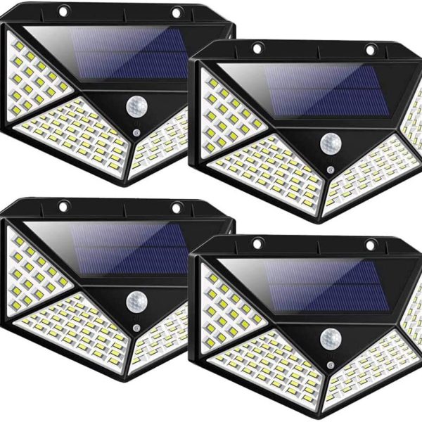 100 Waterproof LED Motion Sensor Solar Security Lights Outdoor