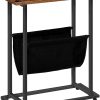 Phillipsburg Industrial Side Table with Magazine Holder Sling and Metal Structure