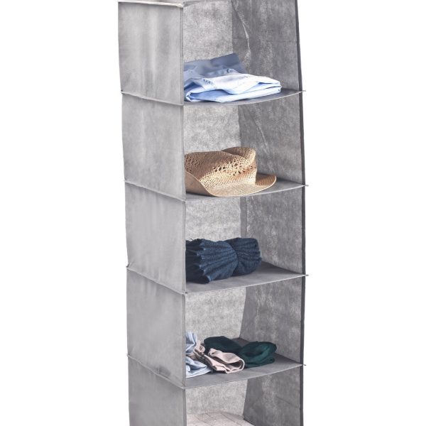 5 Tier Shelf Hanging Closet Organizer and Storage for Clothes