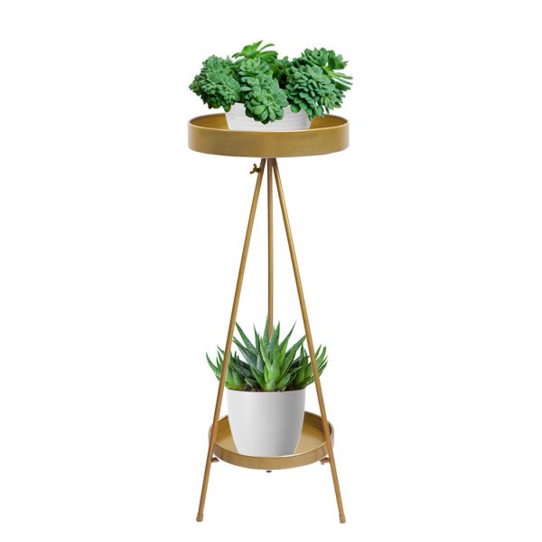 Plant Stand 2 Tiers Outdoor Indoor Metal Flower Pots Rack Garden