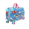 Kids Ride On Suitcase Children Travel Luggage Carry Bag Trolley