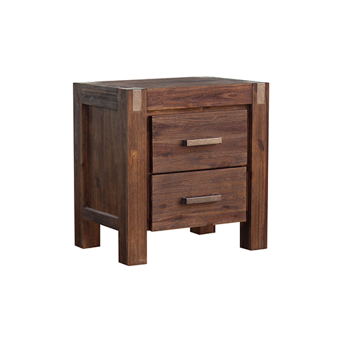Hawthorne Bedside Table 2 drawers Night Stand Solid Wood Acacia
