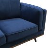 Fairless Sofa Sofa in Soft Blue Velvet Lounge Set for Living Room Couch with Wooden Frame