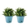 20cm Plastic Plant Pot Self Watering Planter Flower Bonsai Indoor Outdoor Garden Decor