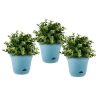 20cm Plastic Plant Pot Self Watering Planter Flower Bonsai Indoor Outdoor Garden Decor