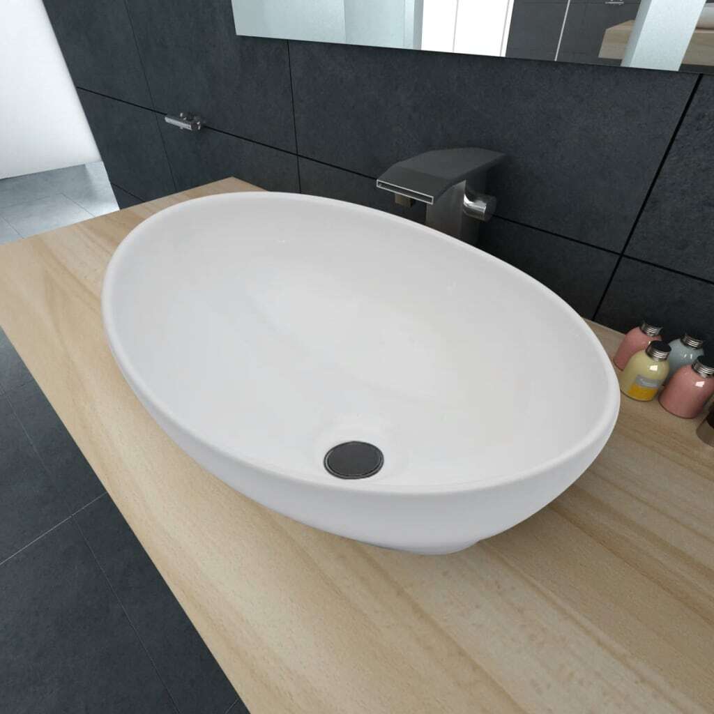 Luxury Ceramic Basin Oval-shaped Sink 40 x 33 cm