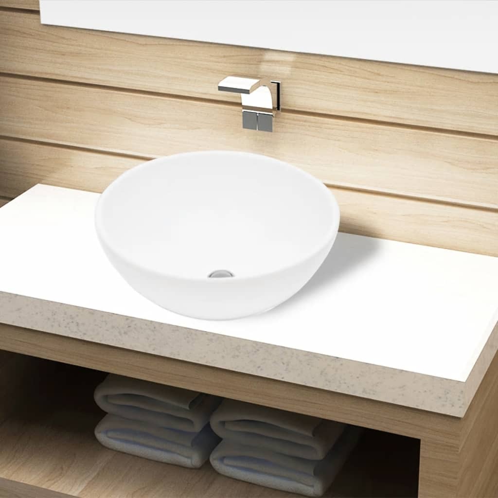 Ceramic Bathroom Sink Basin Round