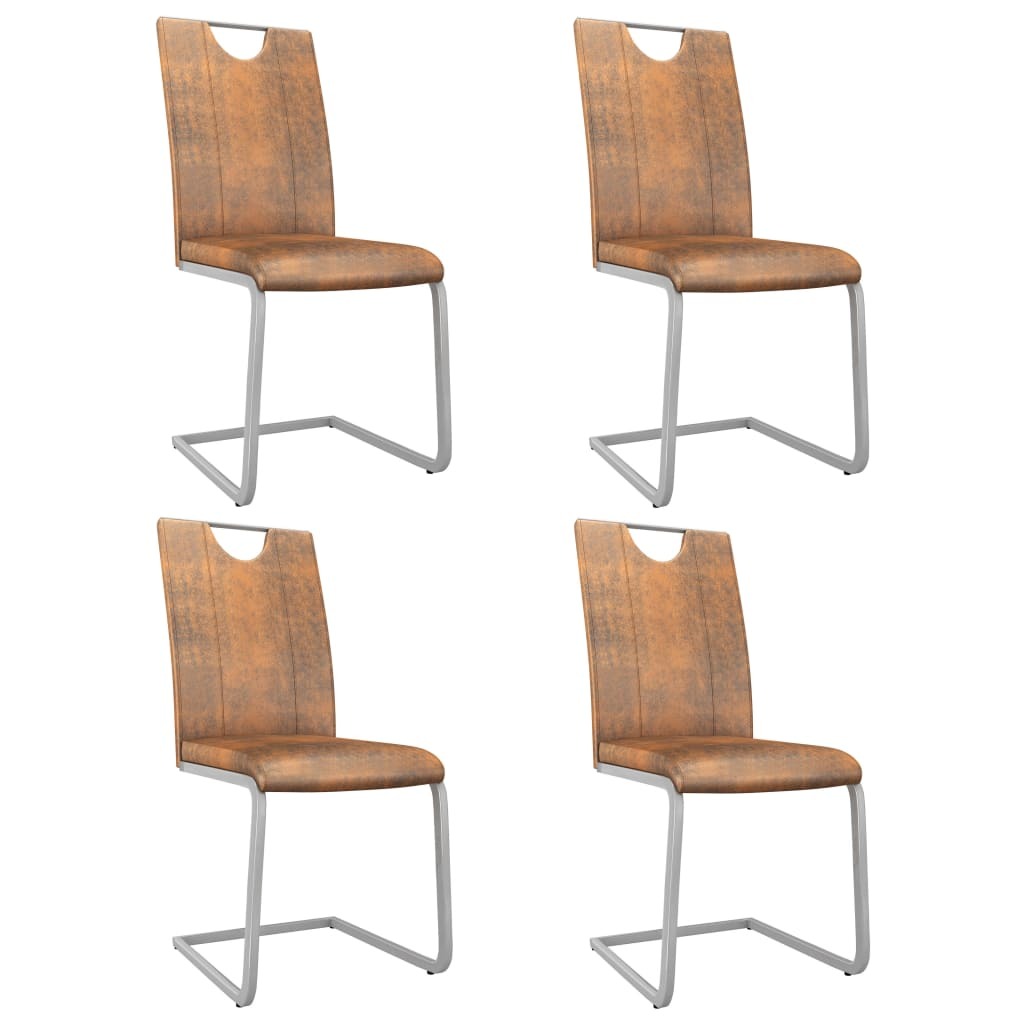 Dining Chairs Suede Faux Leather