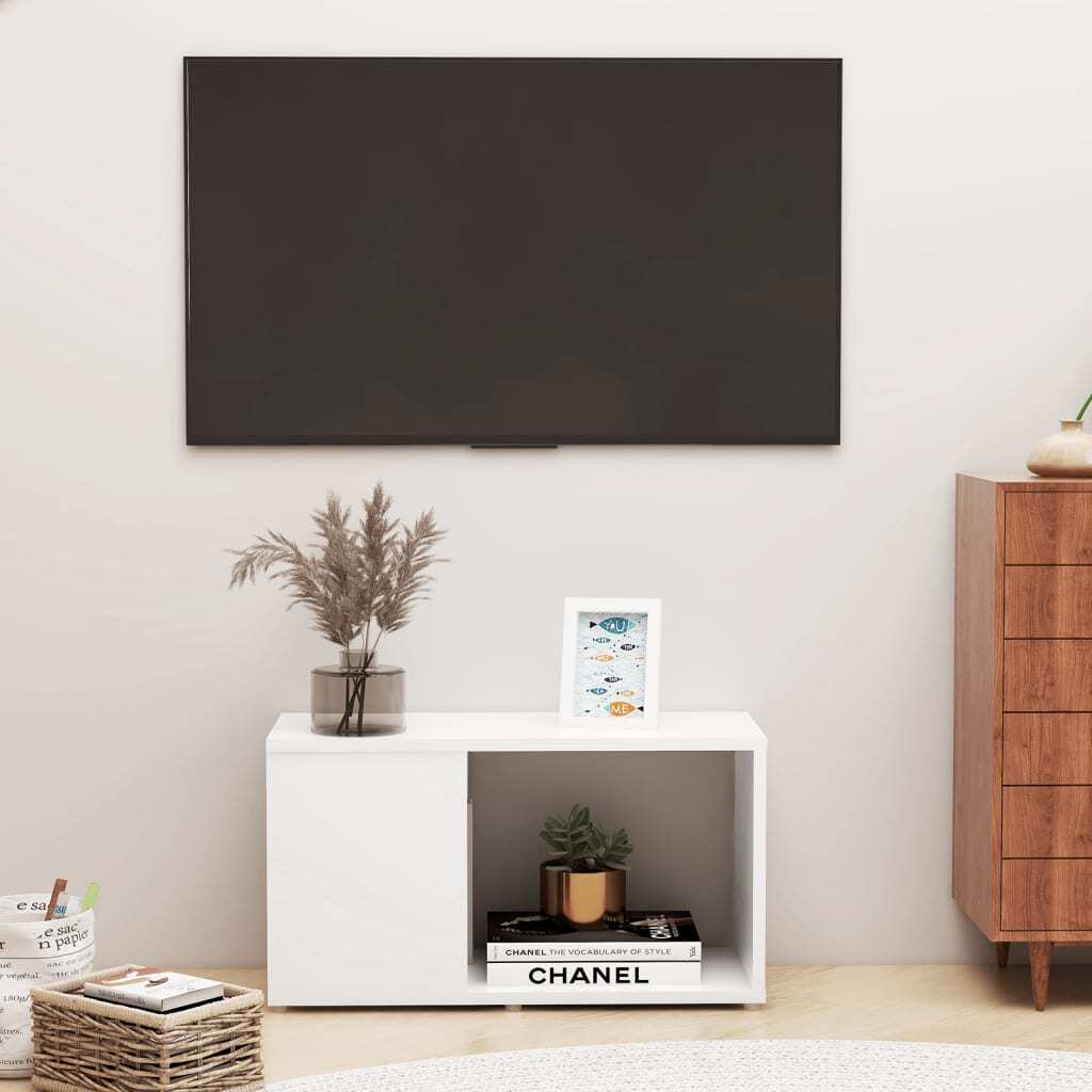 Saddle TV Cabinet 60x24x32cm Engineered Wood