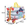 Kids Ride On Suitcase Children Travel Luggage Carry Bag Trolley – Octopus Design