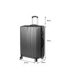 Luggage Suitcase Code Lock Hard Shell Travel Carry Bag Trolley – 47 x 30 x 74 cm, Dark Grey