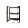 Bookshelf Display Shelves Metal Bookcase Wooden Book Shelf Wall Storage – 3 Tier