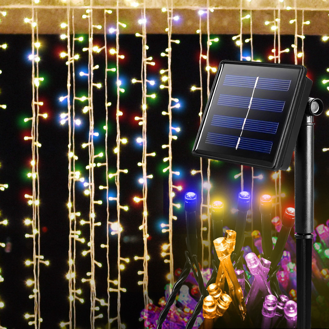 Solar Powered LED Fairy String Lights Outdoor Garden Party Wedding Controller – 25 M, Multicolor