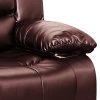Shenley Recliner Bonded Leather – Brown, 3 Seater