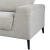 Wanaque Sofa Light Grey Fabric Lounge Set for Living Room Couch with Solid Wooden Frame Black Legs – 2 Seater