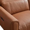 Corner Sofa Chaise Premium Genuine Leather Power Slide Left Chaise Cup-Holder Charging Point