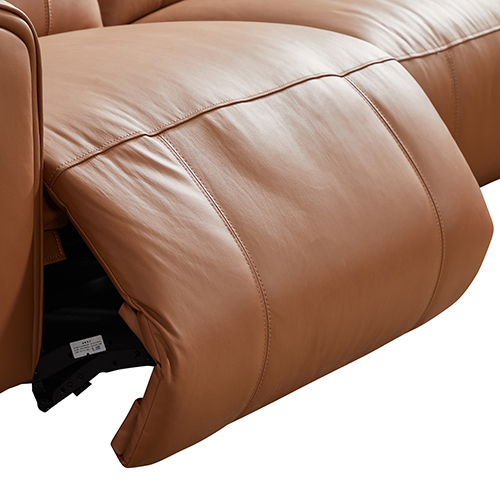 Corner Sofa Chaise Premium Genuine Leather Power Slide Left Chaise Cup-Holder Charging Point