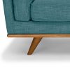 Wibsey Sofa Teal Fabric Lounge Set for Living Room Couch with Wooden Frame – 2 Seater
