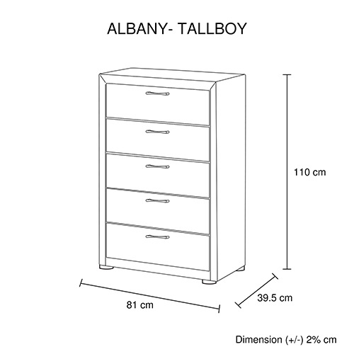 Albany Tallboy Black