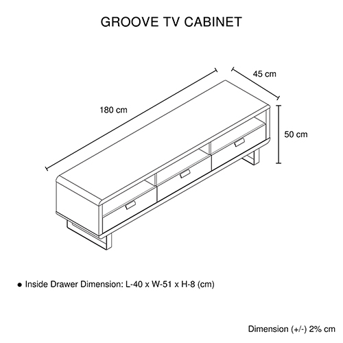 Creve TV Cabinet-Groove – Black