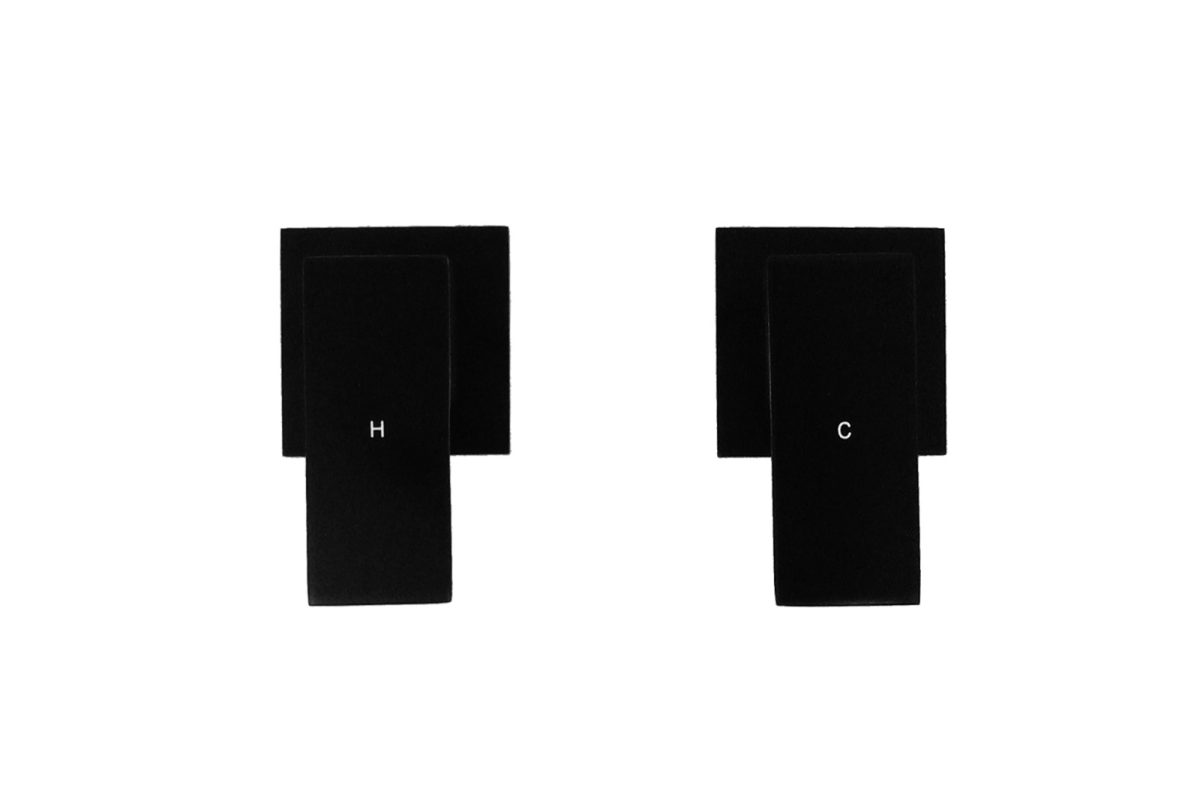 Chrome Bathroom Shower / Bath Mixer Tap Set Electroplated – Black