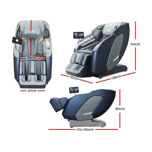 Electric Massage Chair 4D 2 Roller Recliner Zero Gravity Home Massager